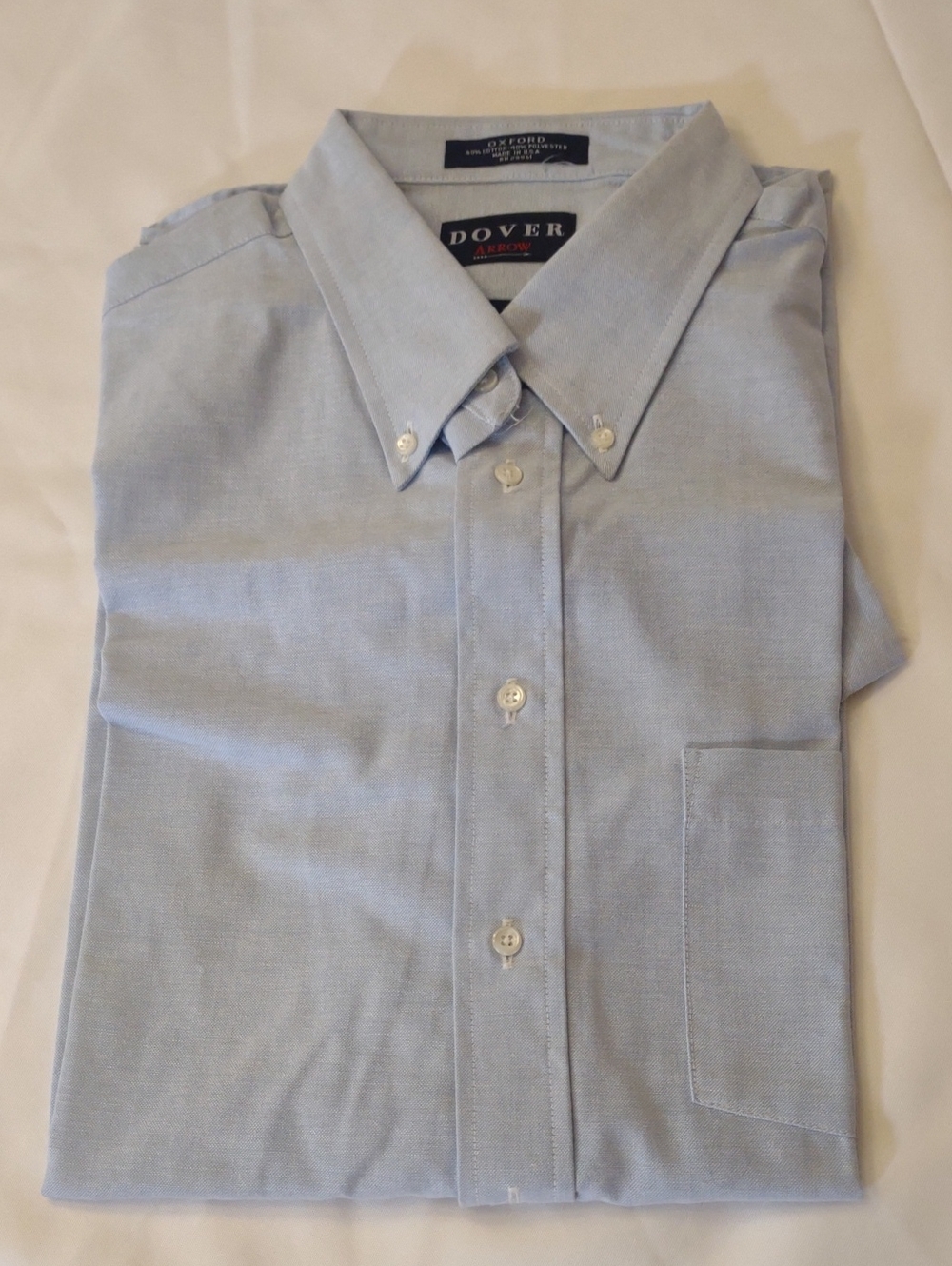 NWOT Light Blue Button-Down Short Sleeve Oxford Shirt - 18